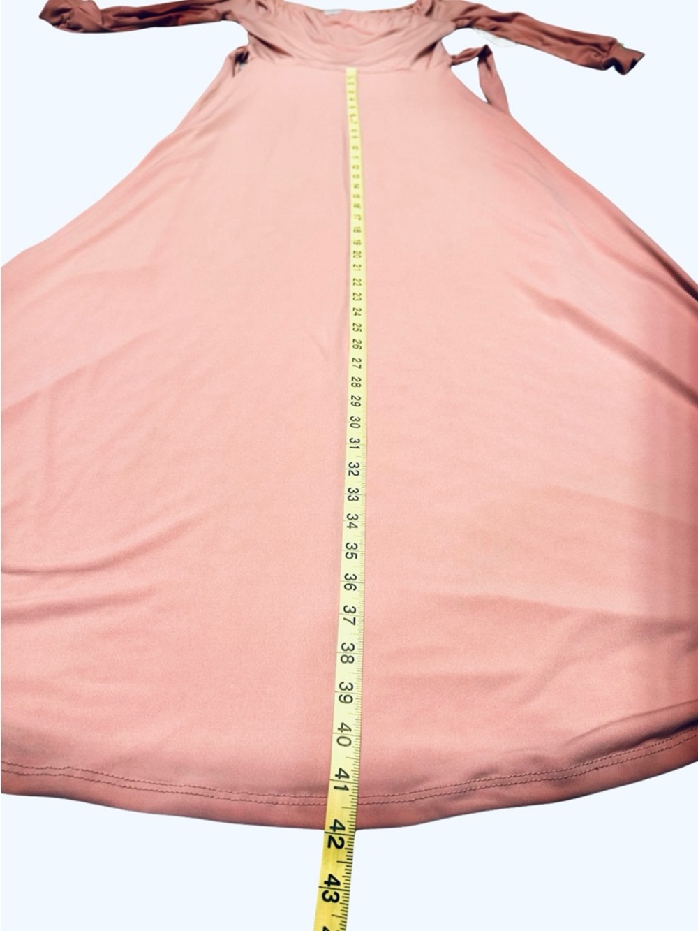 Danielle Emon Blush Pink Off-the-Shoulder Maxi Dress - Size S - Picture 10 of 12